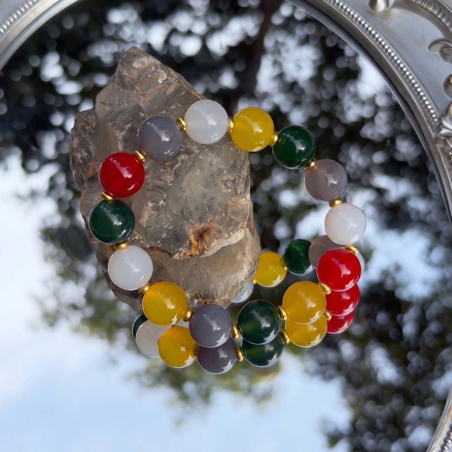Colorful Agate Bracelet