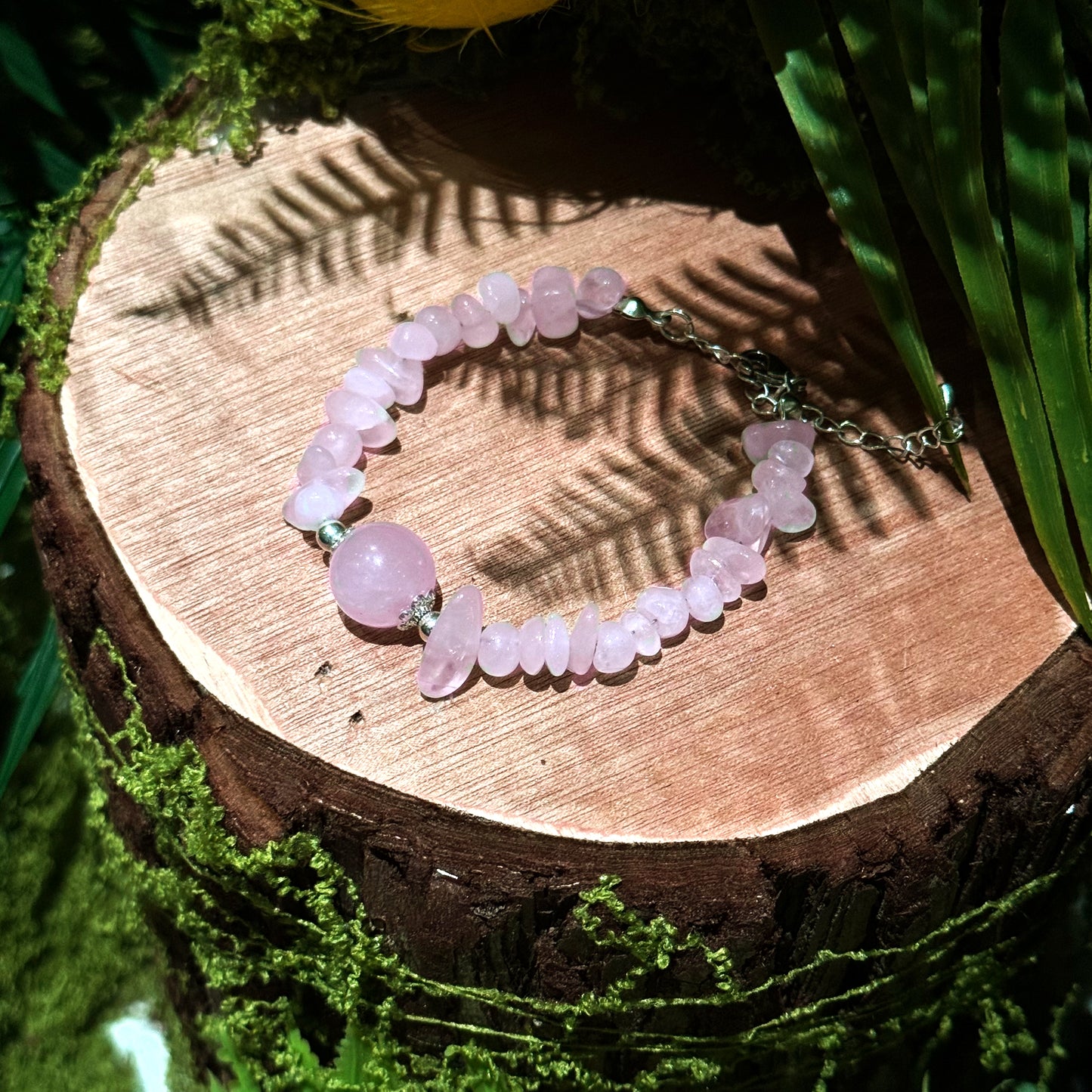 Rose Quartz Chip Bracelet