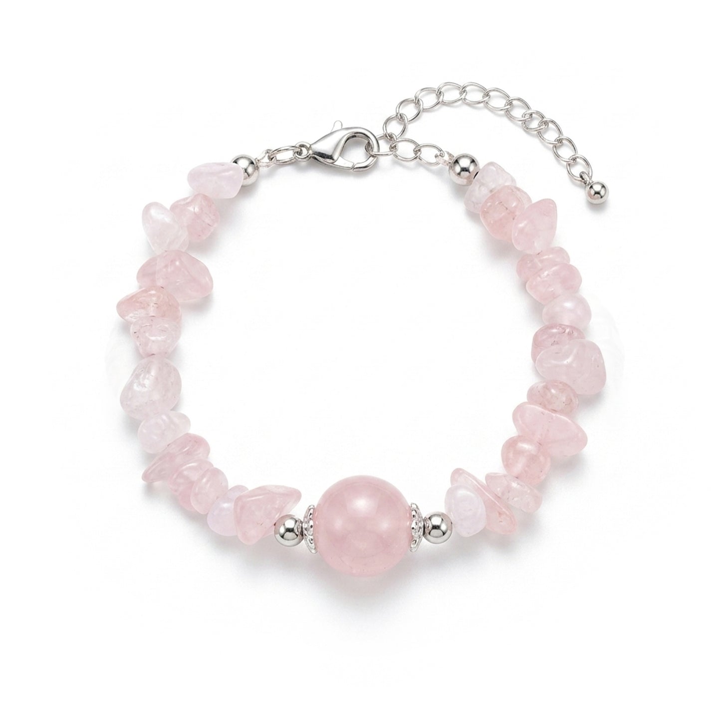 Rose Quartz Chip Bracelet