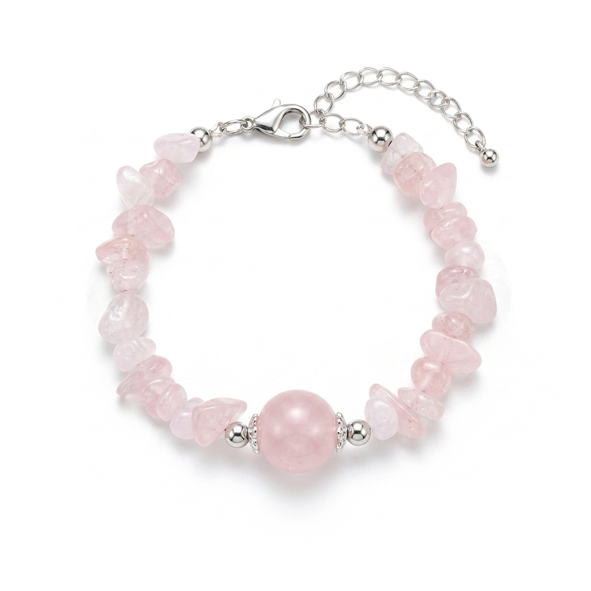 Rose Quartz Chip Bracelet