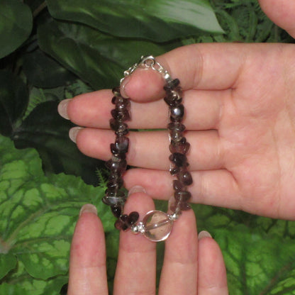 Smoky Obsidian Chip Bracelet