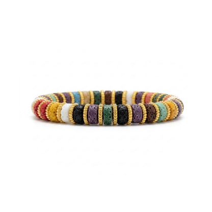 Colorful Volcanic Stone Bracelet