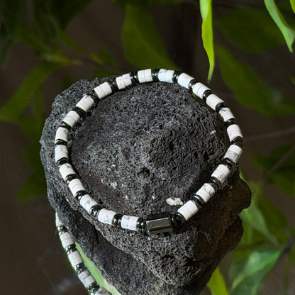 White Turquoise Bead Bracelet