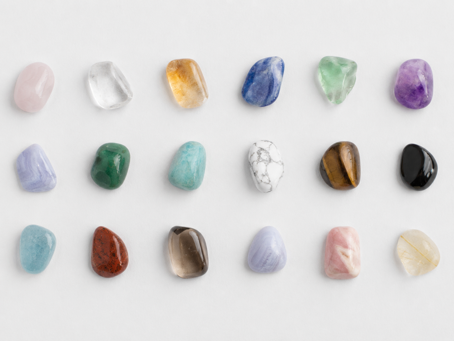 different crystals