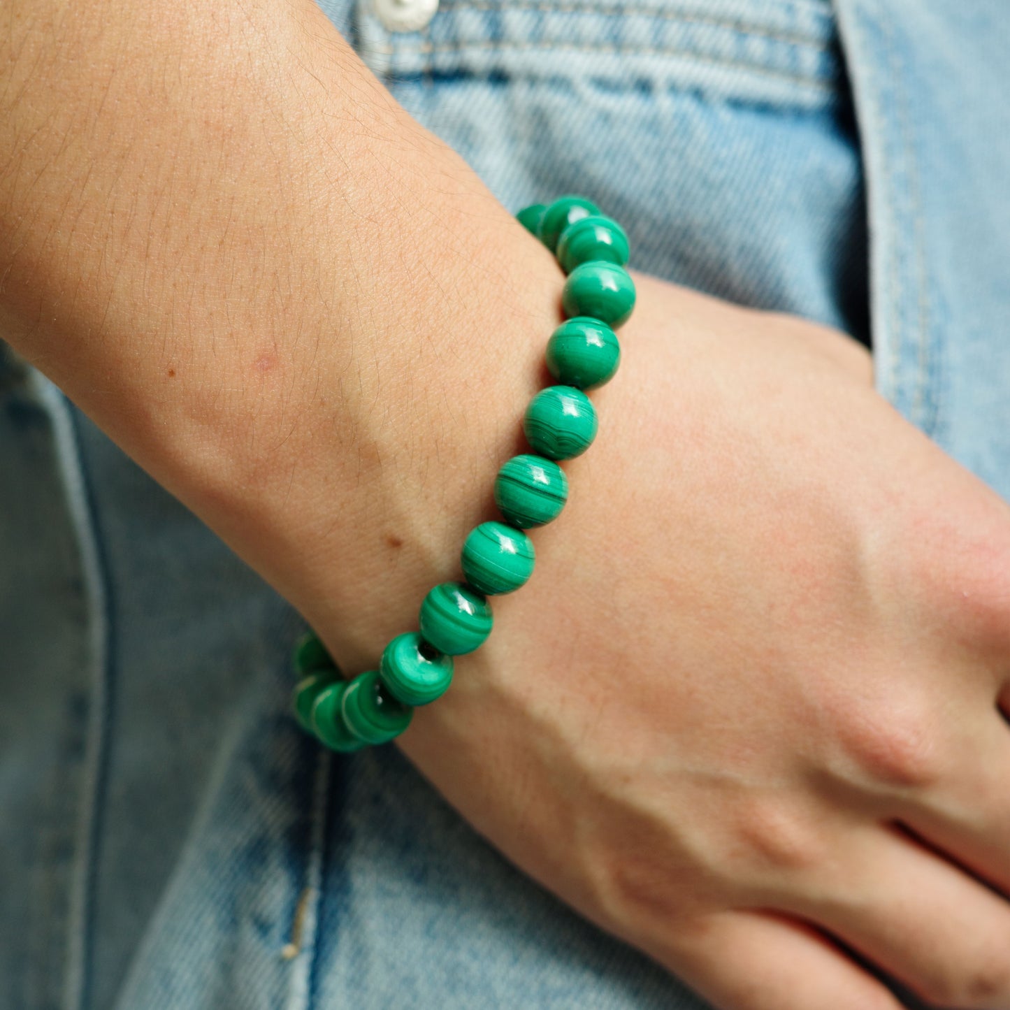 malachite stone bracelet