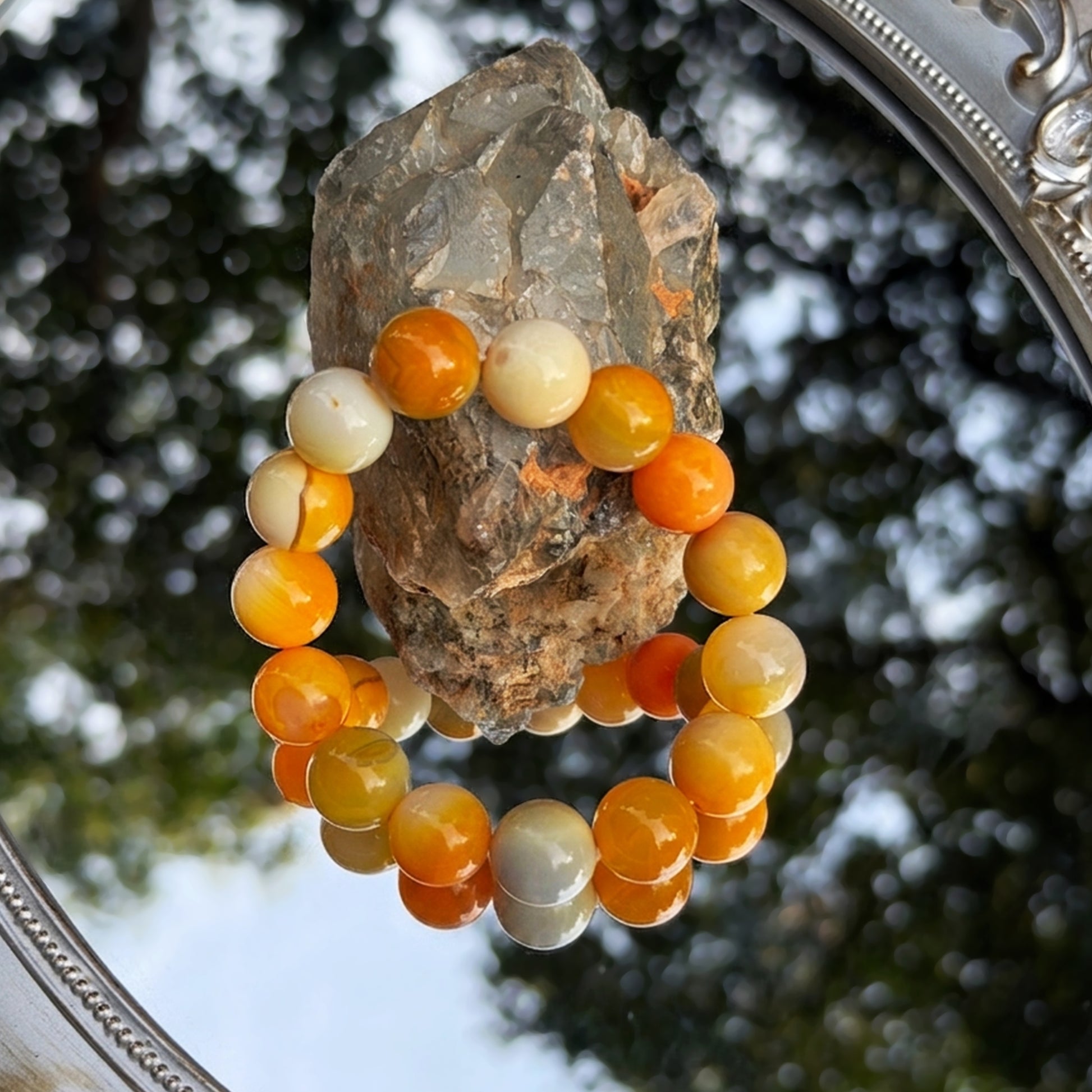 yellow agate bracelet